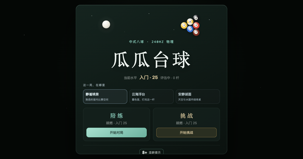 瓜瓜台球 / Guagua Billiards
